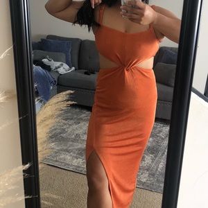 HELLO MOLLY DRESS - IM YOURS MIDI ORANGE